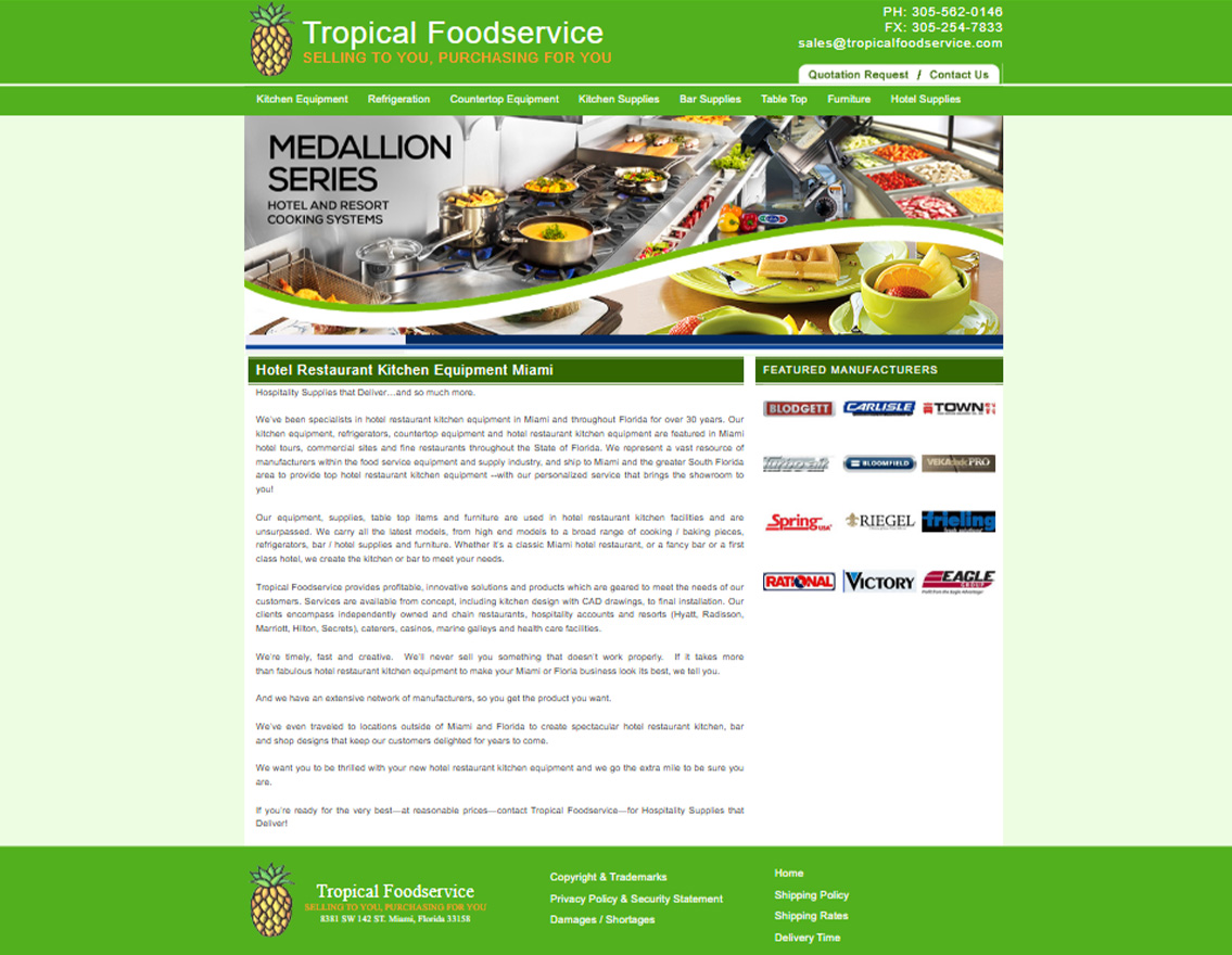 Hotel Restaurant Kitchen Equipment Miami